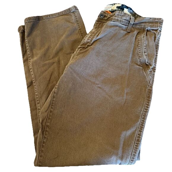Original Weatherproof Vintage Men’s Relaxed Fit Utility Pant Brown Khaki 38x32 - Picture 1 of 7